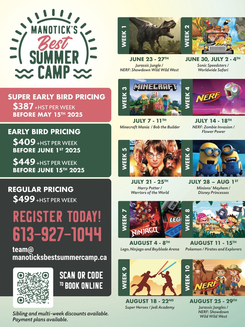 2025 Early Bird Discount: 2025 Summer Camp